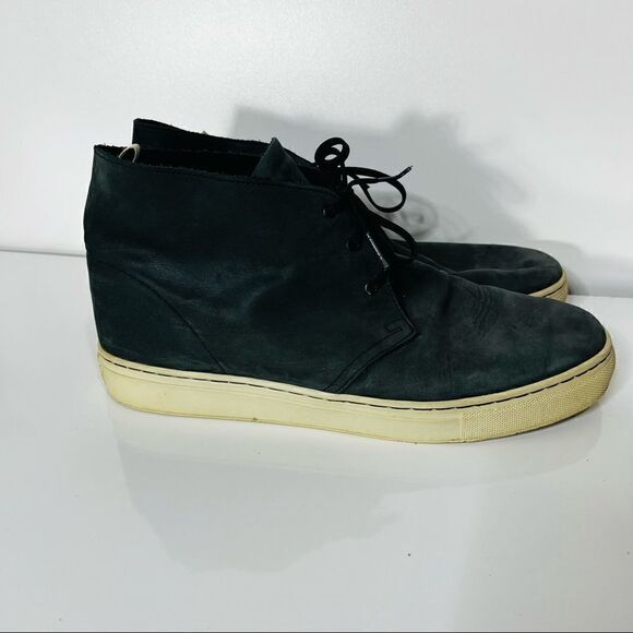 ALIFE Chuck Shepard Black Butter Soft Leather High Top Sneakers - Picture 1 of 11